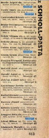 Telefonknyv 1943 